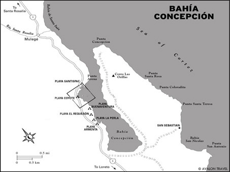 Mapa de la Bahía Concepcion