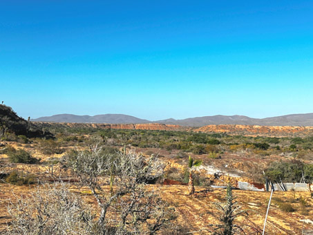 view of ranch and arroyo