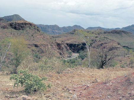 Arroyo San Patricio from road over Sierras