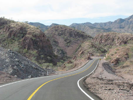 Descending through hills in Sierra de Guadalupe