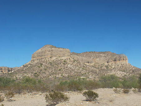 La ladera occidental de la Sierra la Giganta