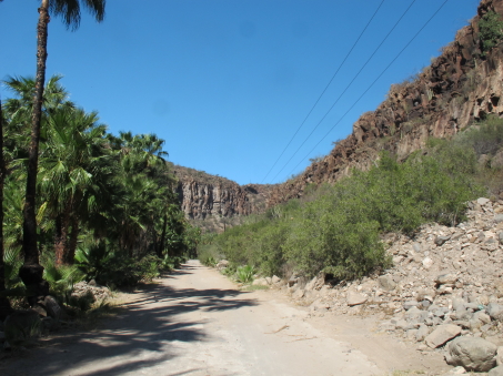 el camino a lo largo del arroyo