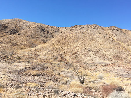 rocky hillside on gulf coast