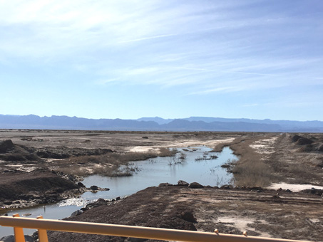 Rainwater on Laguna Salada