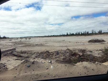 Storm damage from Hurricane Kay