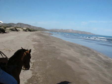 En la playa