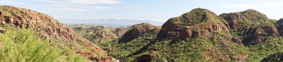 View from top of Grade, highway to San Javier.