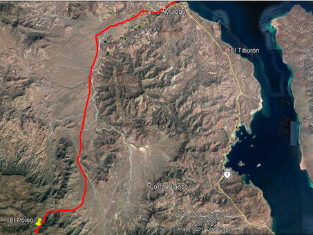 mapa del valle de Mulegé