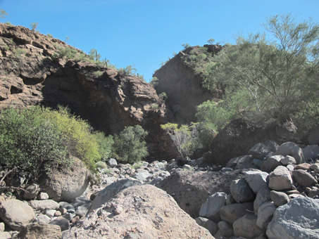 rocky jumble in arroyo