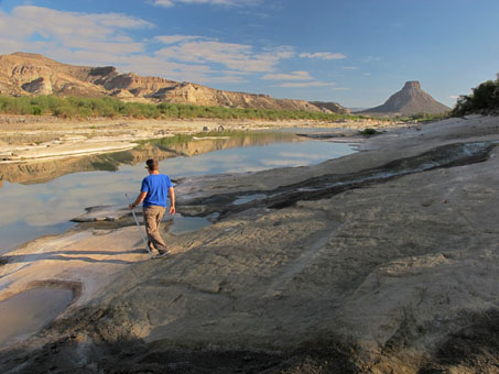 Water in arroyo