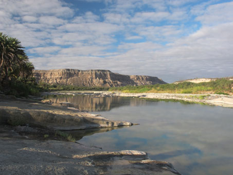 Water in arroyo