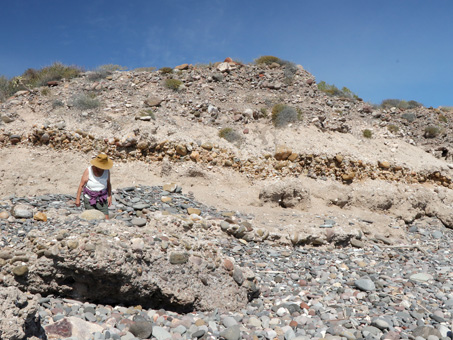 cliff at base of bluff