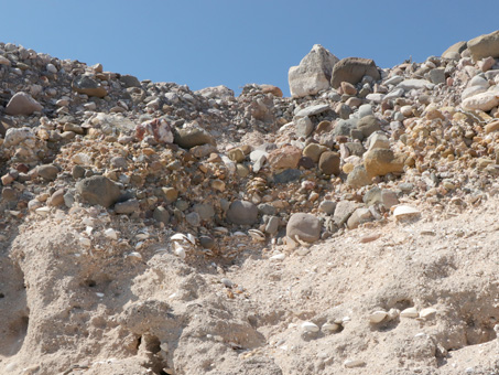 cliff at base of bluff