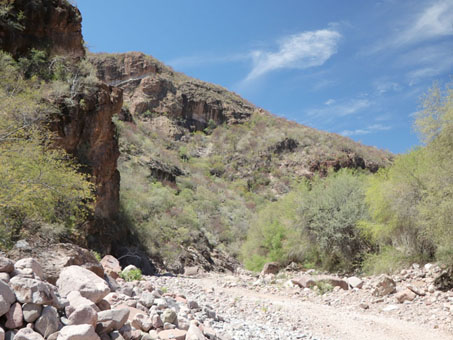 Road along canyon