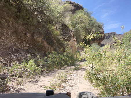 Road along arroyo