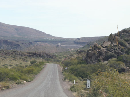 El camino a Sierra de San Francisco