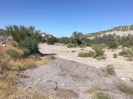 Arroyo bed north of Loreto