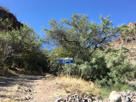 La entrada al sitio arqueológico